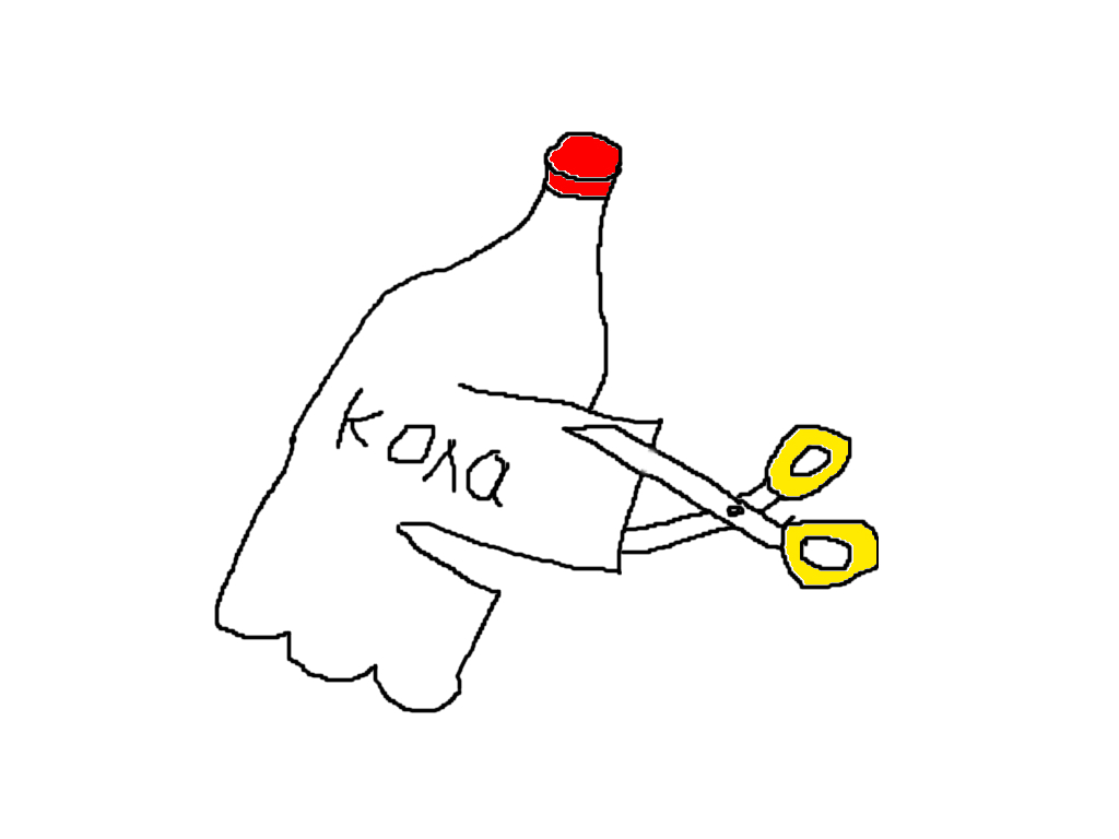 Вырезаем прямоугольник с закругленными краями из бутылки